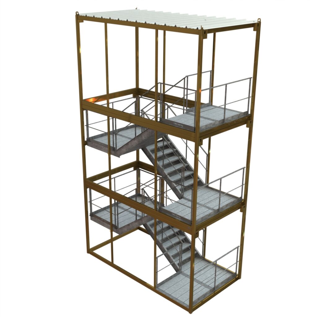 Rendu 3D Escalier cage 01